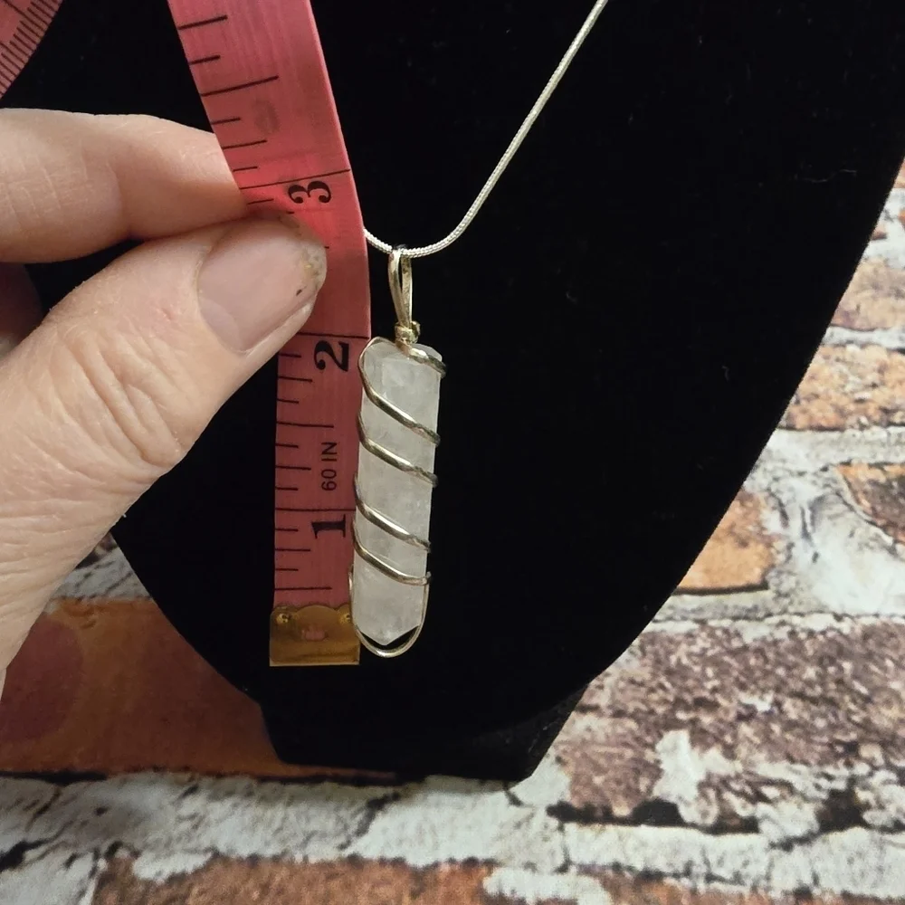Crystal Necklace with Silver Plated 20